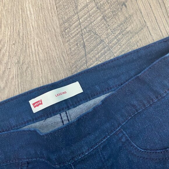 Girls Levi's Dark Wash Pull On Jeggings Size 12 Reg (Run Small) - Picture 3 of 9